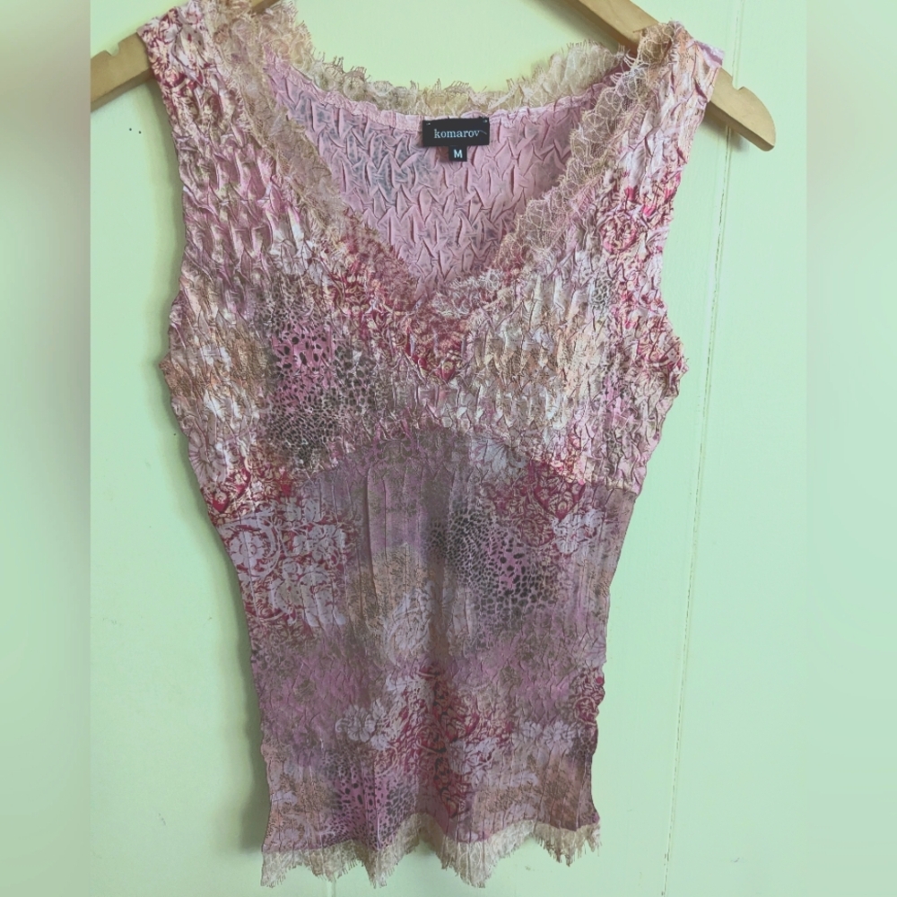 Super Silky Light Weight 2000's Komarov Krinkle Top.